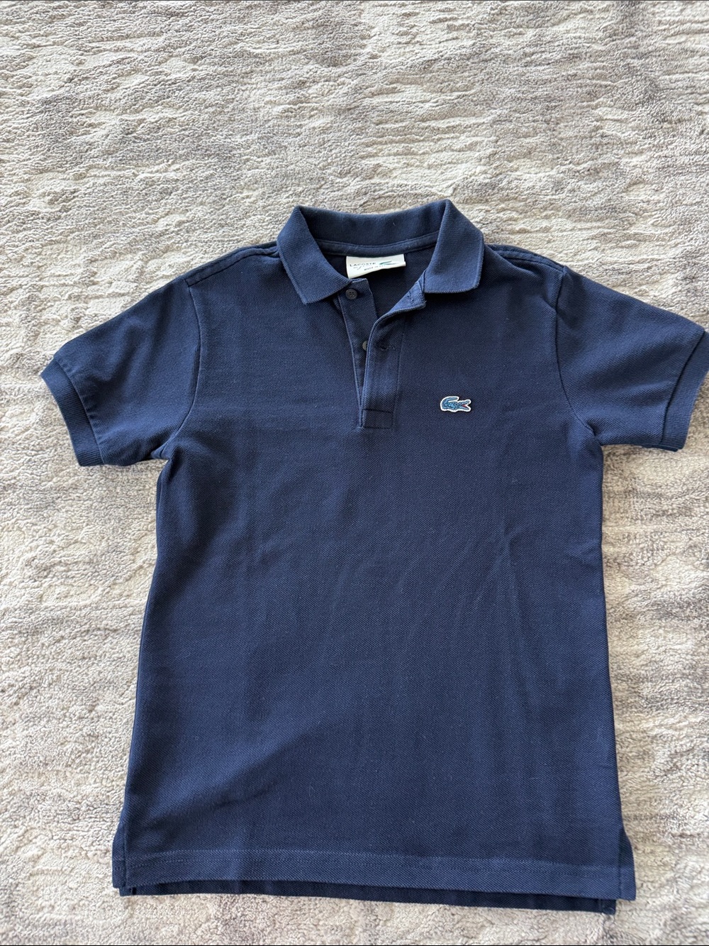 Lacoste Navy Blue Boys' Short-Sleeve Polo